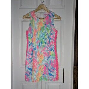 Lilly Pulitzer Mila Shift Dress With Shell Trim - Size 2